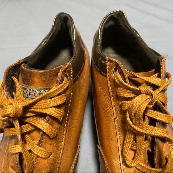 Ladies Real Tan Leather Sneakers made in Italy - Picture 3 of 6